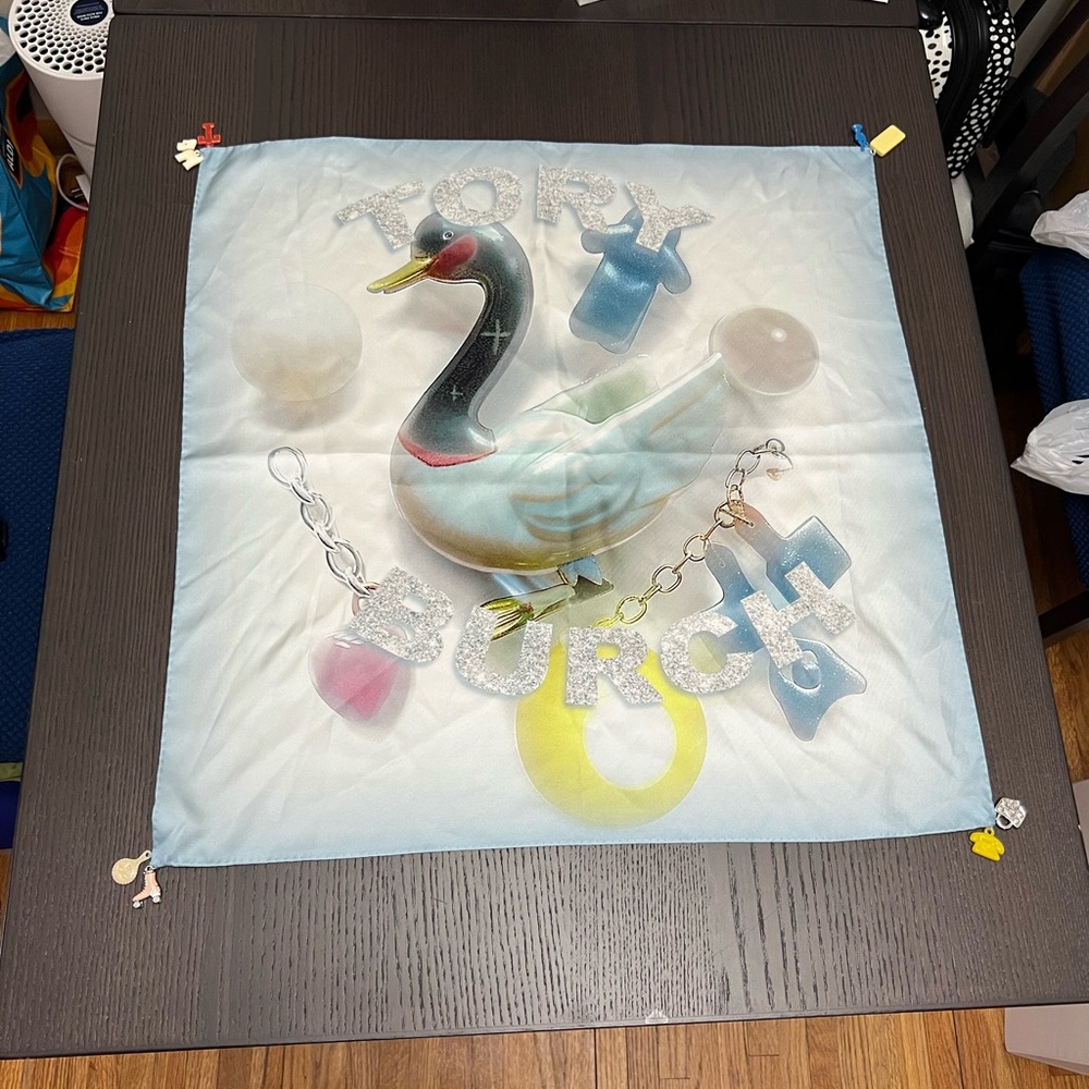Tory Burch lucky duck silk scarf